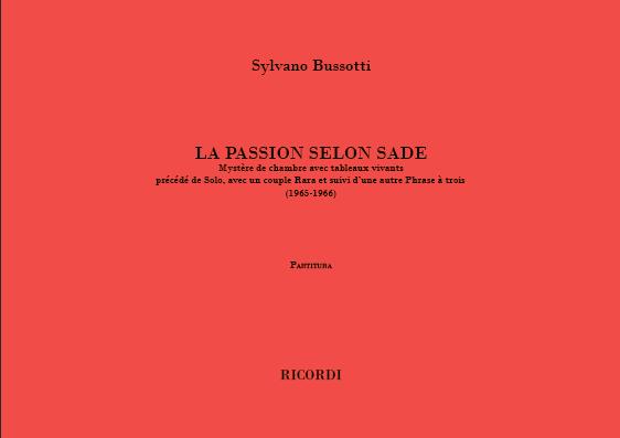 La Passion Selon Sade